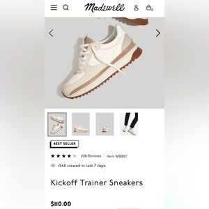 Madewell Kickoff Trainer Sneakers